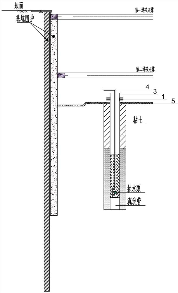 Well sealing method for relief well on large bottom plate of foundation pit