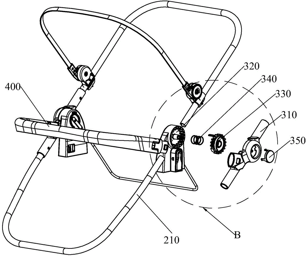 Adjustable baby carriage frame