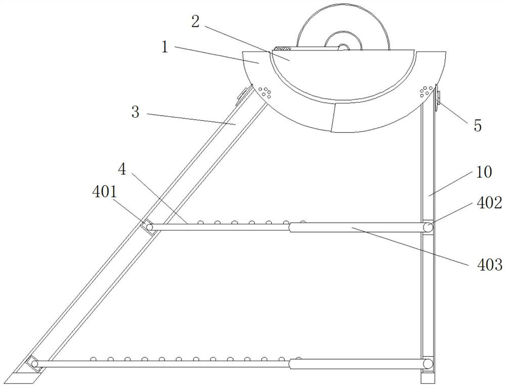 Solar water heater support folding structure and solar water heater