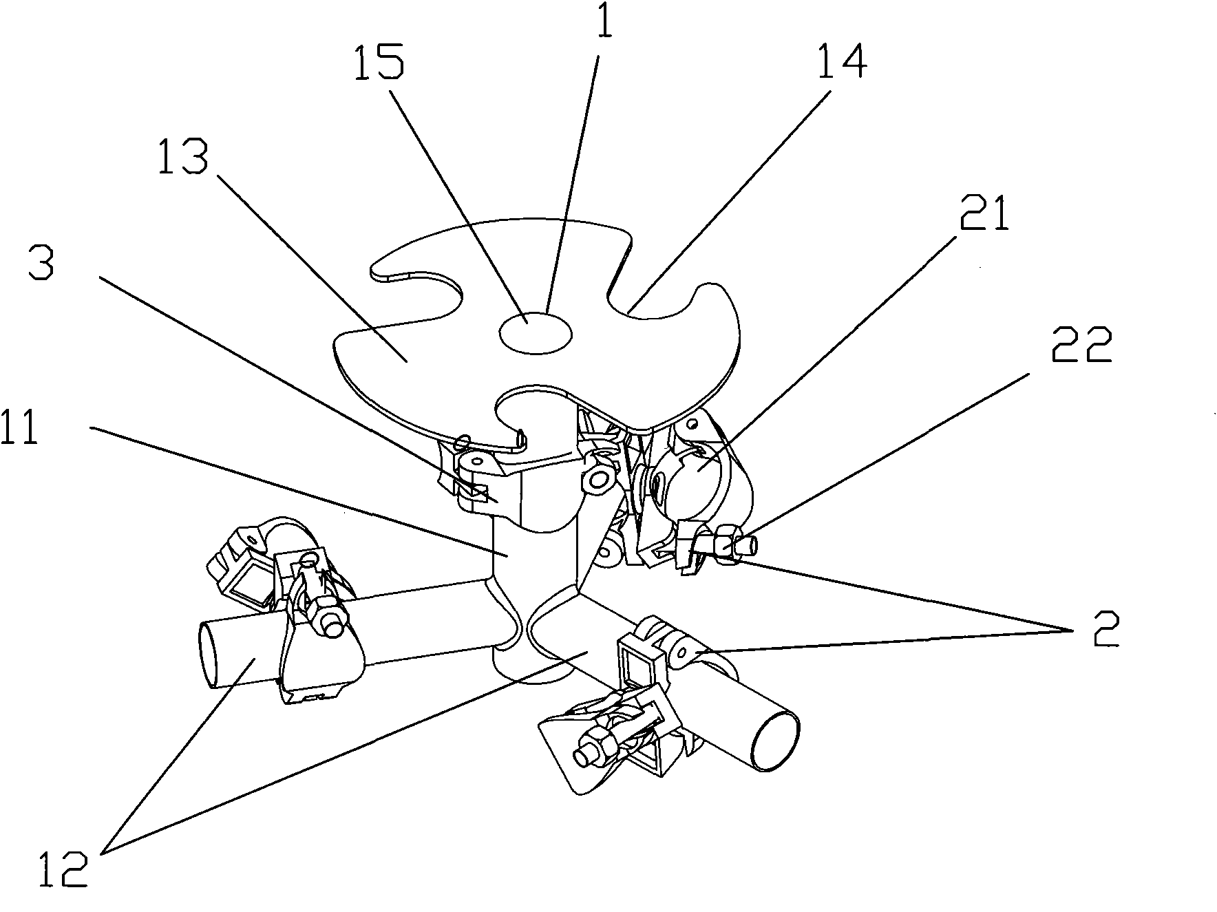 Portable overlapping fixing bracket for jack bracket