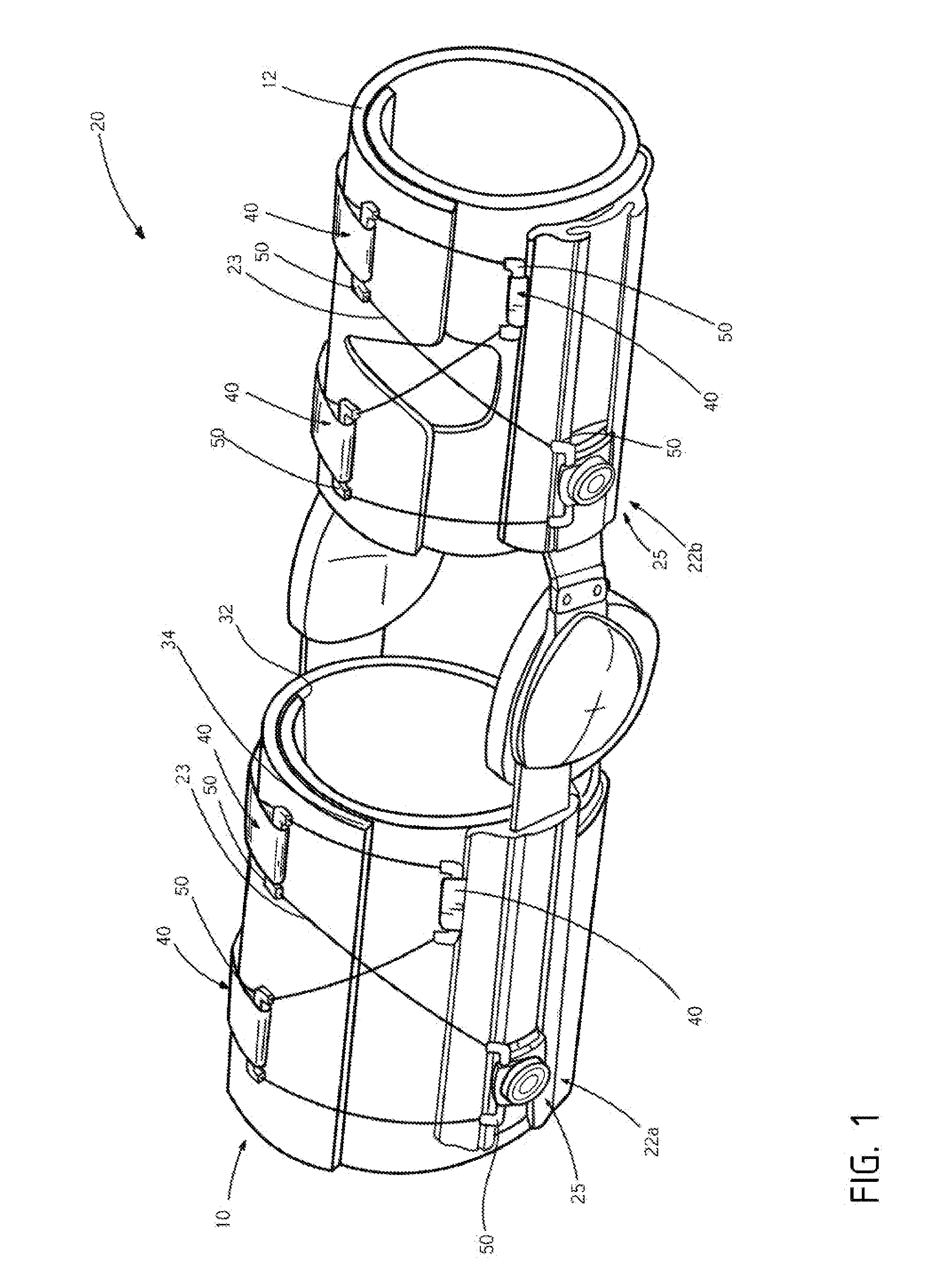 Methods and devices for providing automatic closure of prosthetics and orthotics