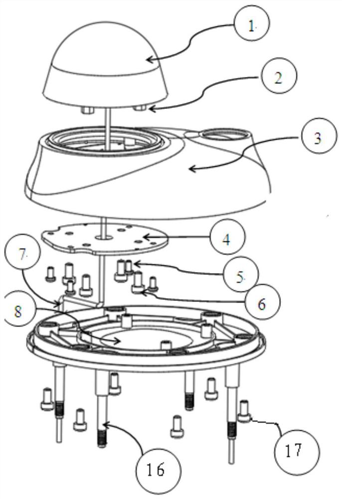 Wind speed and wind direction measuring device based on CFD aerodynamic layout