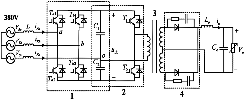 High-power simplified electrolytic and electroplating high-frequency switch power supply and control method thereof