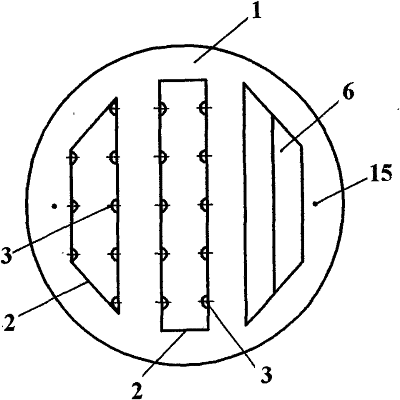 Multifunctional trough-disk liquid phase distributor