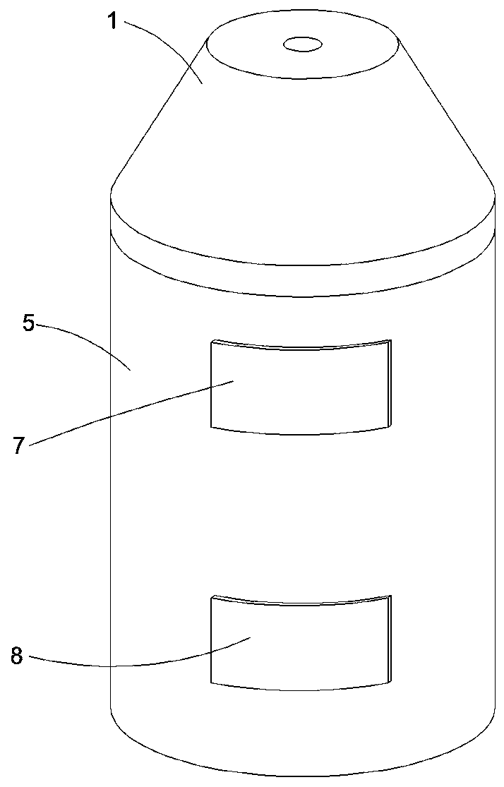 Medical waste temporary storage system for inpatient area and using method