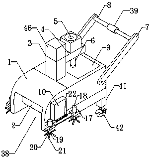 A road garbage cleaning and collecting device