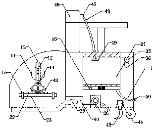 A road garbage cleaning and collecting device