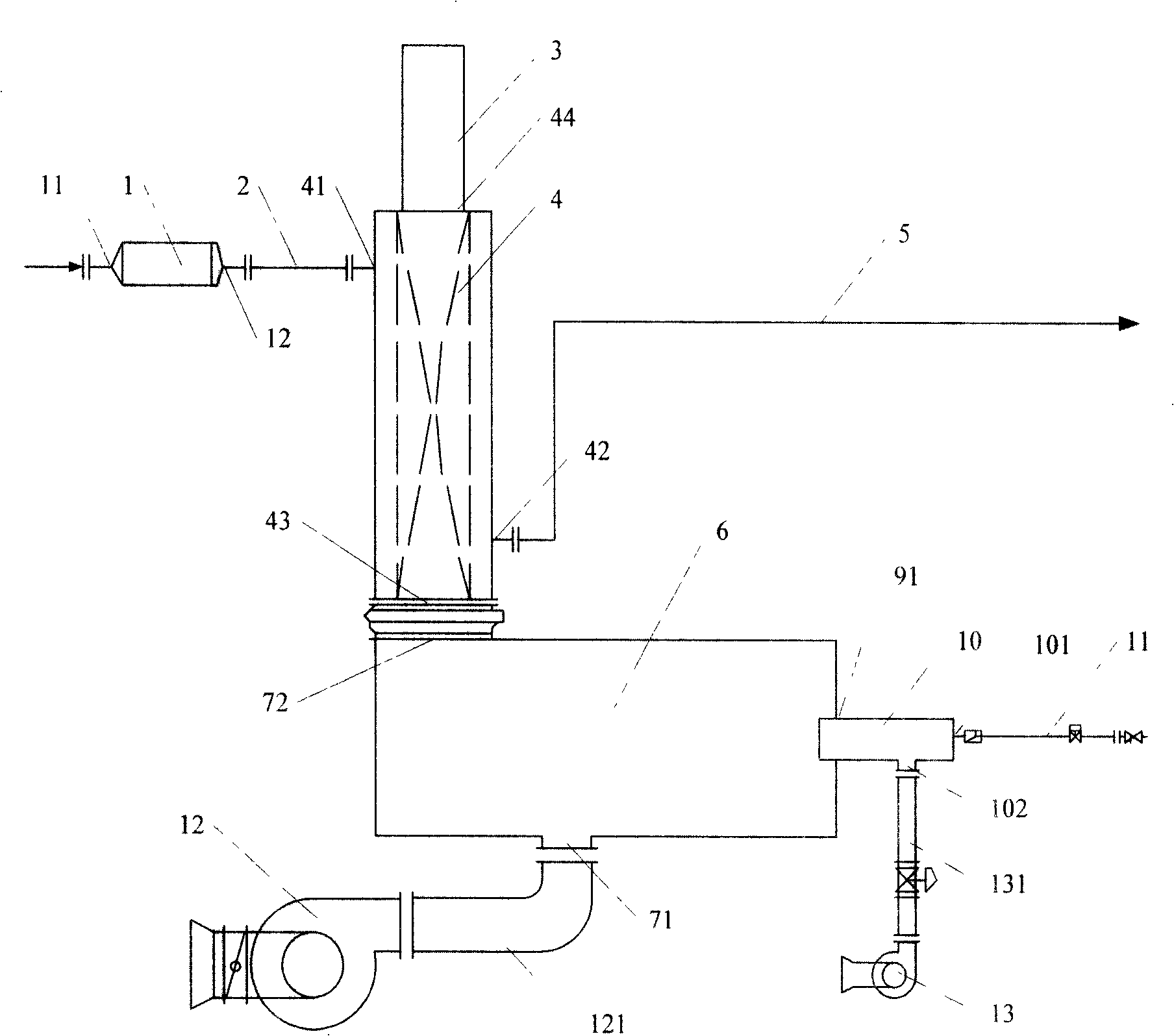 Gas type steam superheating device