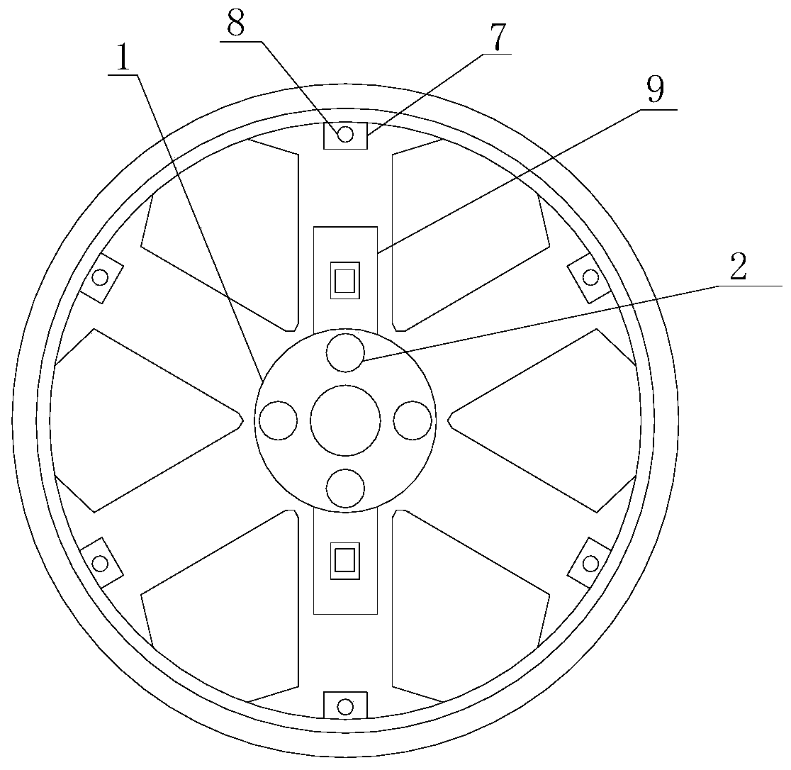 Diamond trimming hollowed-out machining aluminum alloy hub