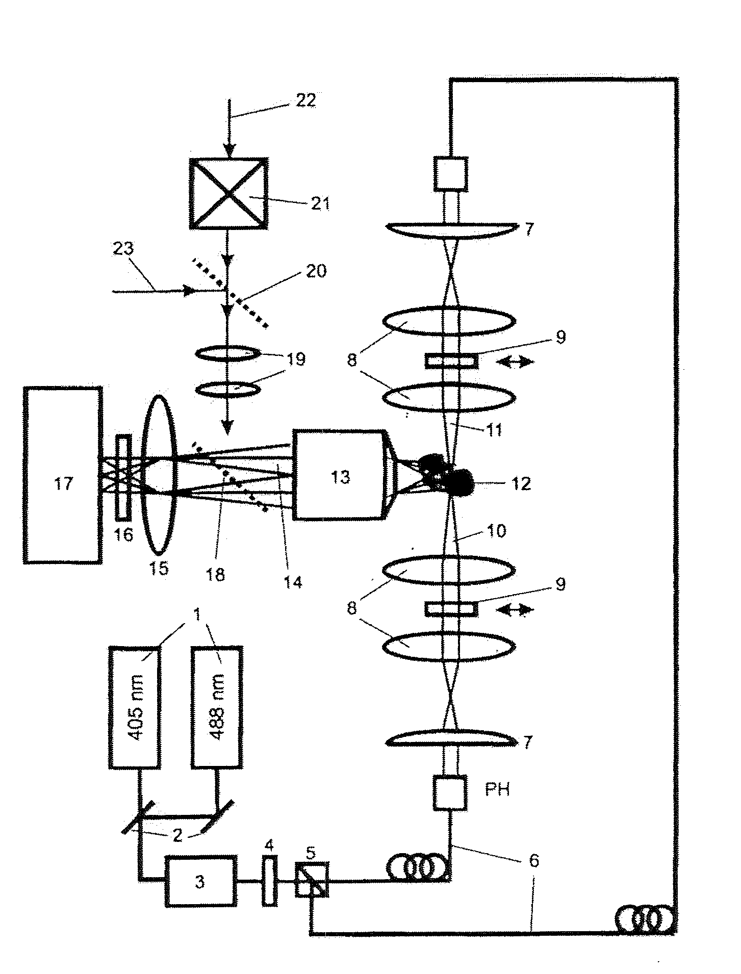 Apparatus and method for high spatial resolution imaging of a structure of a sample