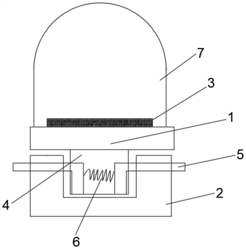 LED lamp bead and dispensing method thereof