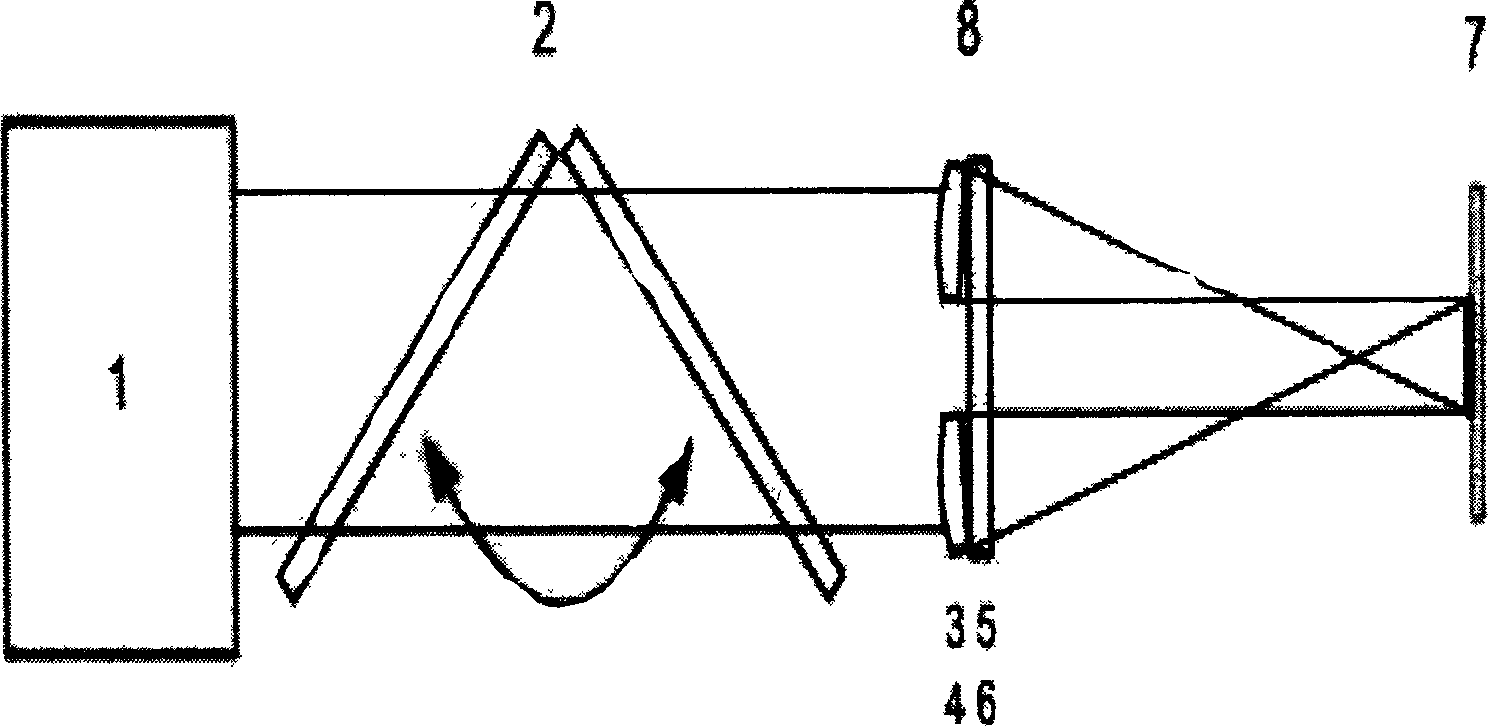 Simplified fly eye type light beam homogenizer