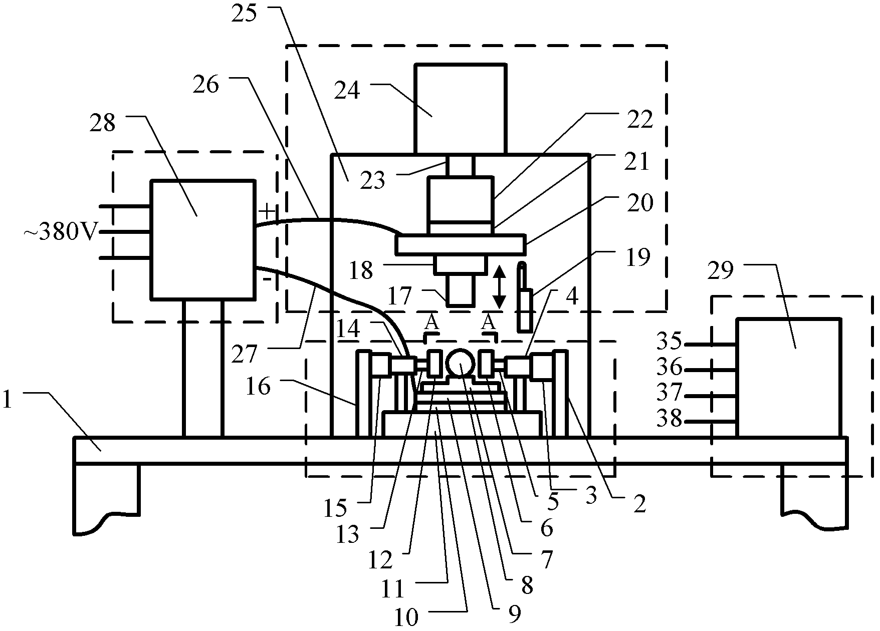 Multi-wire copper harness end forming device and forming method thereof