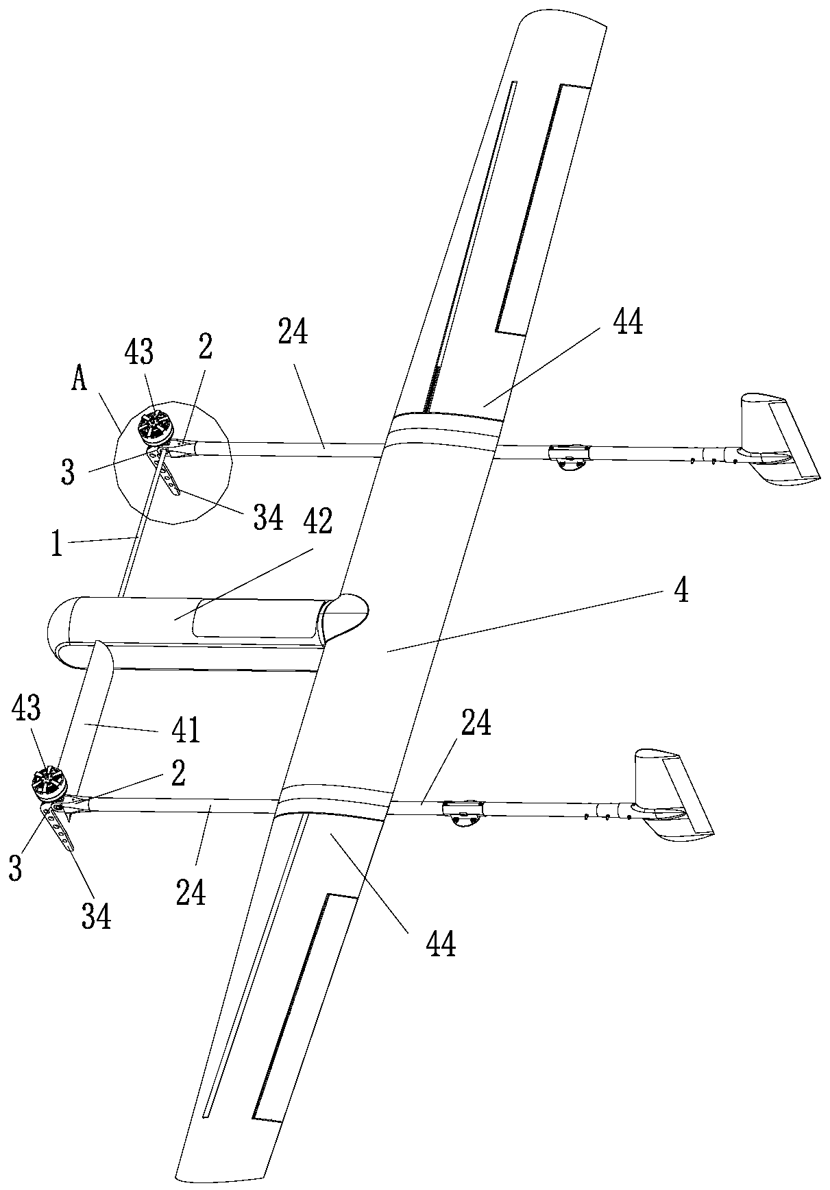 A wing tilt control mechanism and aircraft