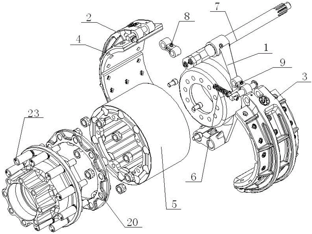 Chain type braking device of heavy vehicle