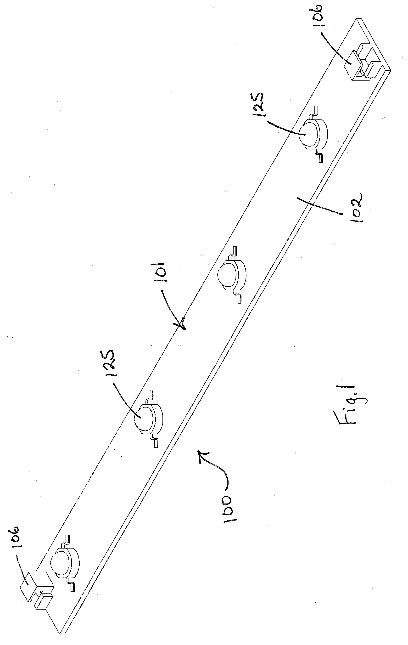 Layered structure for use with high power light emitting diode systems