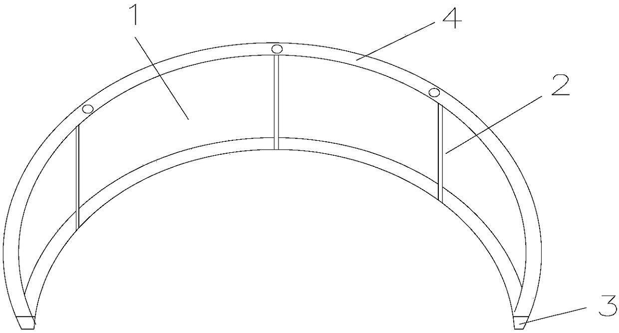 Scalloped segment spherical shell piece for astronomical dome