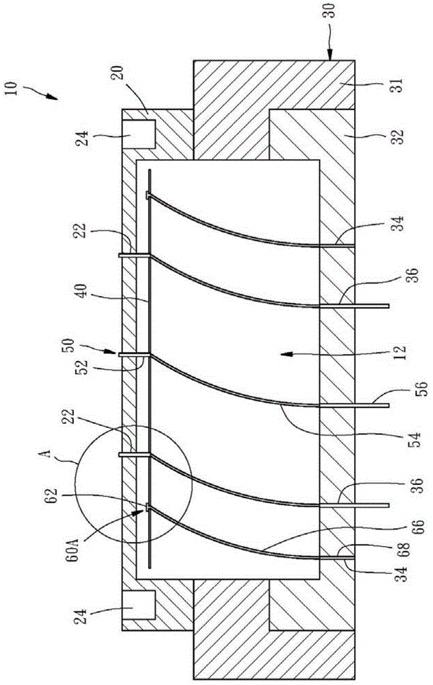 Vertical probe device and supporter used in the same