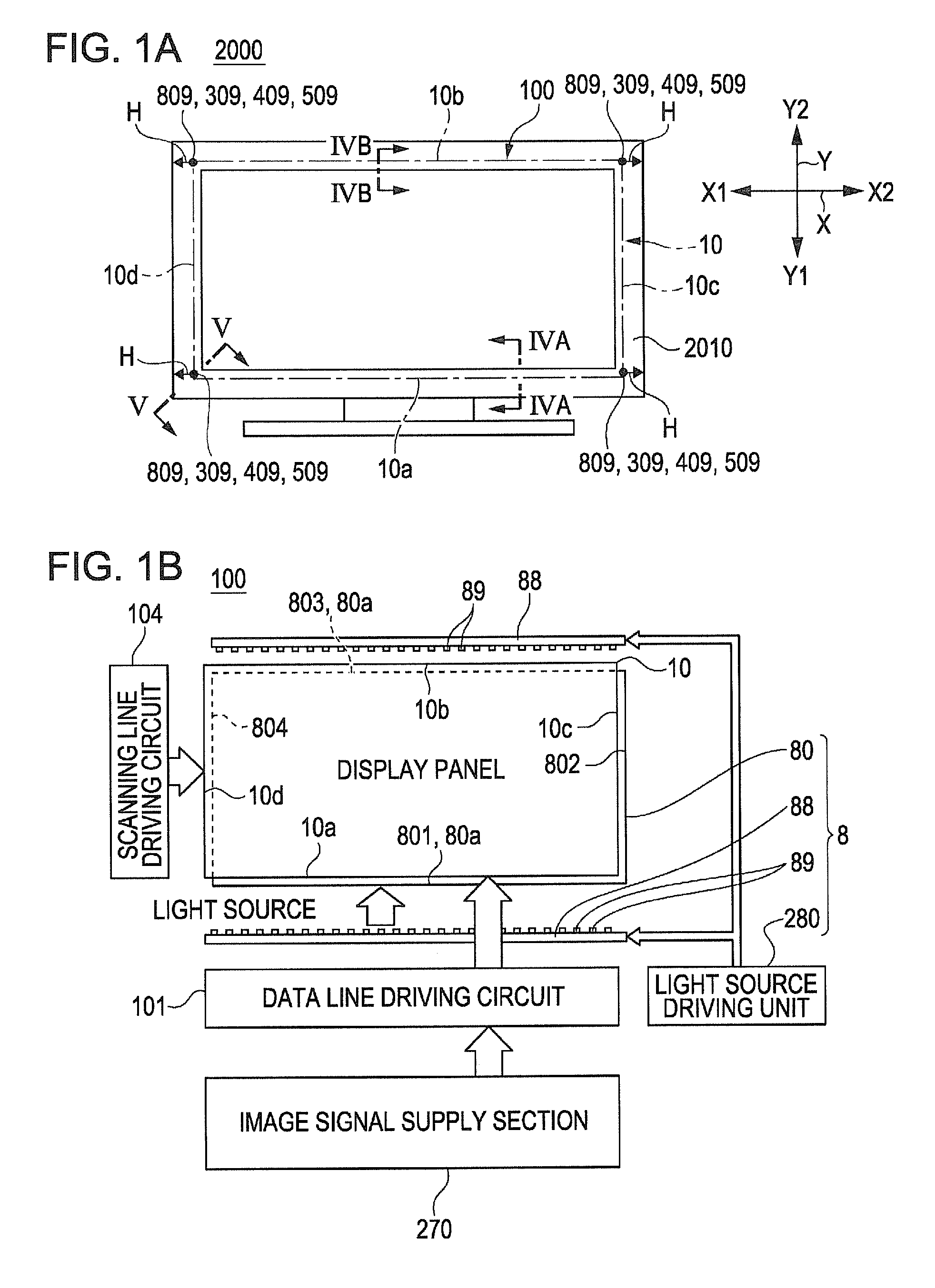 Display device, electronic apparatus and illumination device
