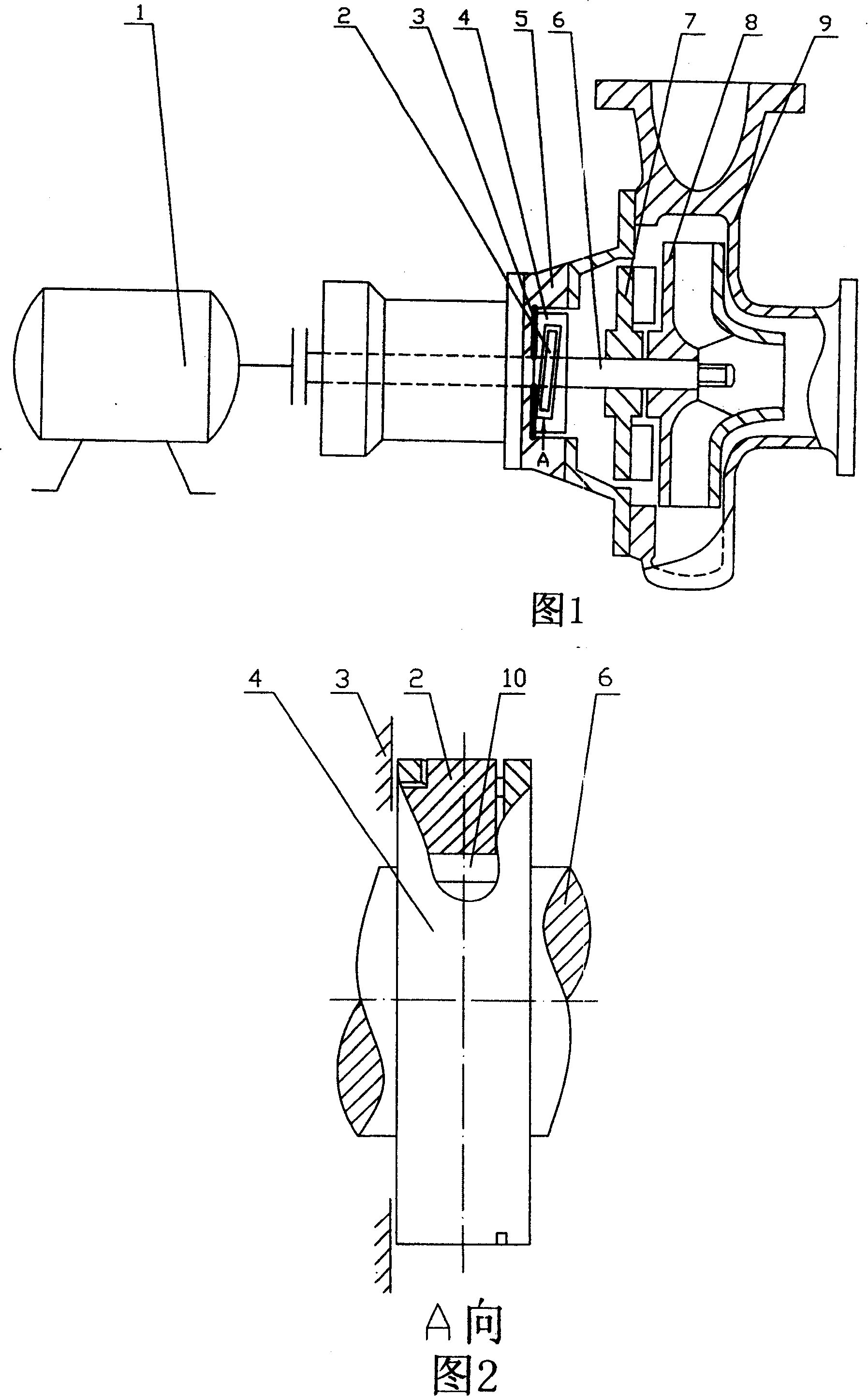 Shaft seal method of screw rotor automatic seal of impeller pump