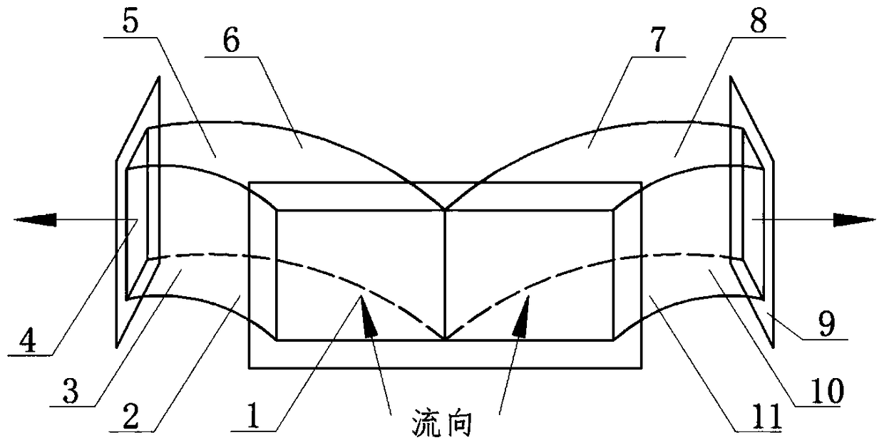 Anti-sedimentation-type ventilated pneumatic conveying pipeline dovetail tee and anti-dust treatment method