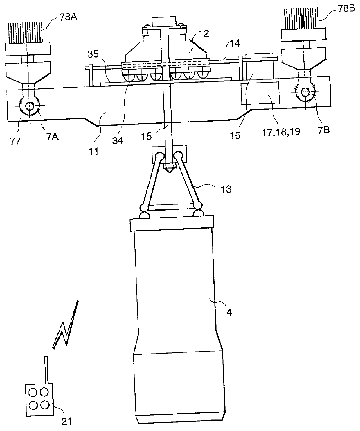 Loading/unloading method, a crane rotating apparatus, and a hoisting apparatus