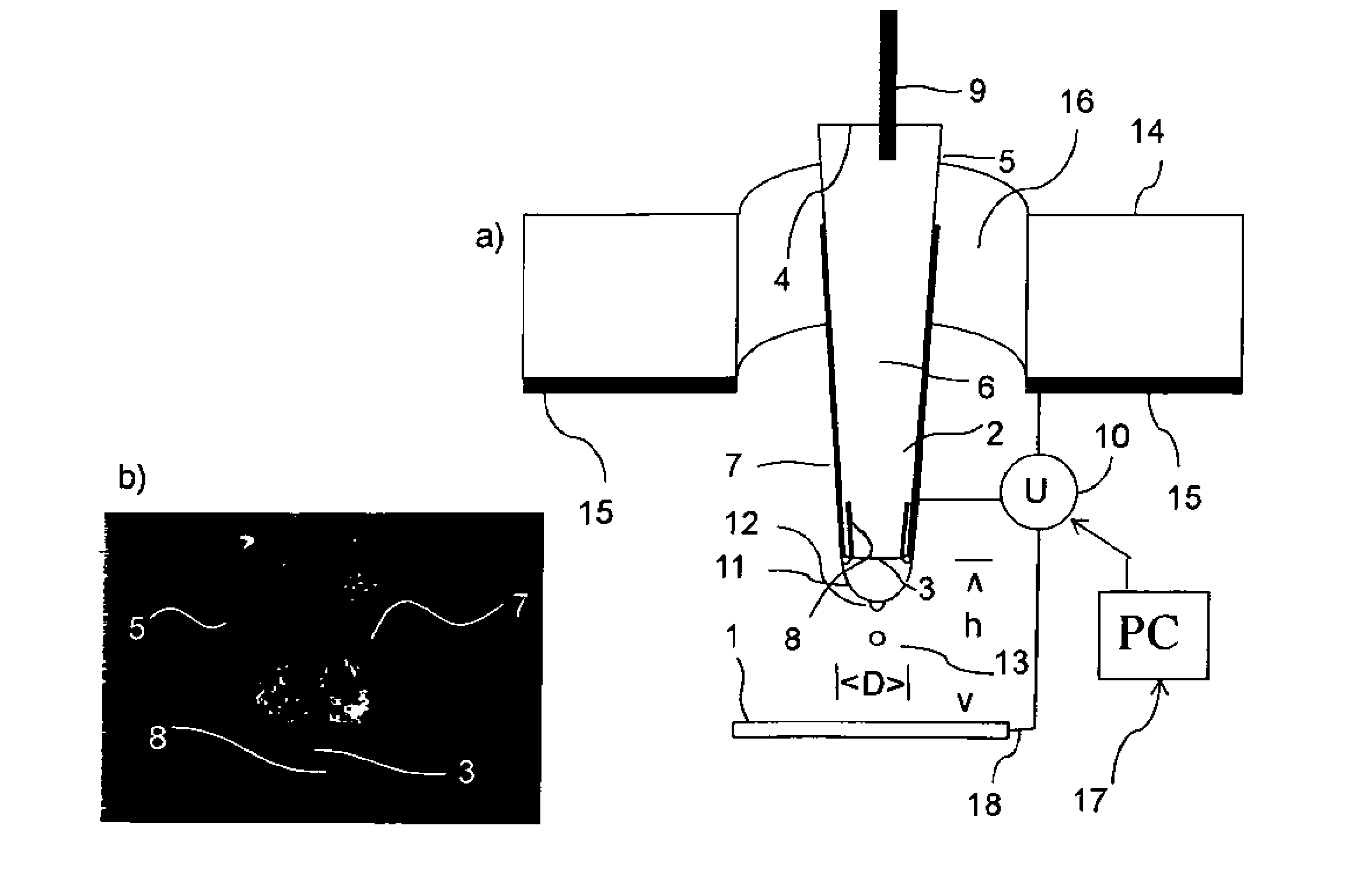 Method for nano-dripping 1d, 2d or 3D structures on a substrate