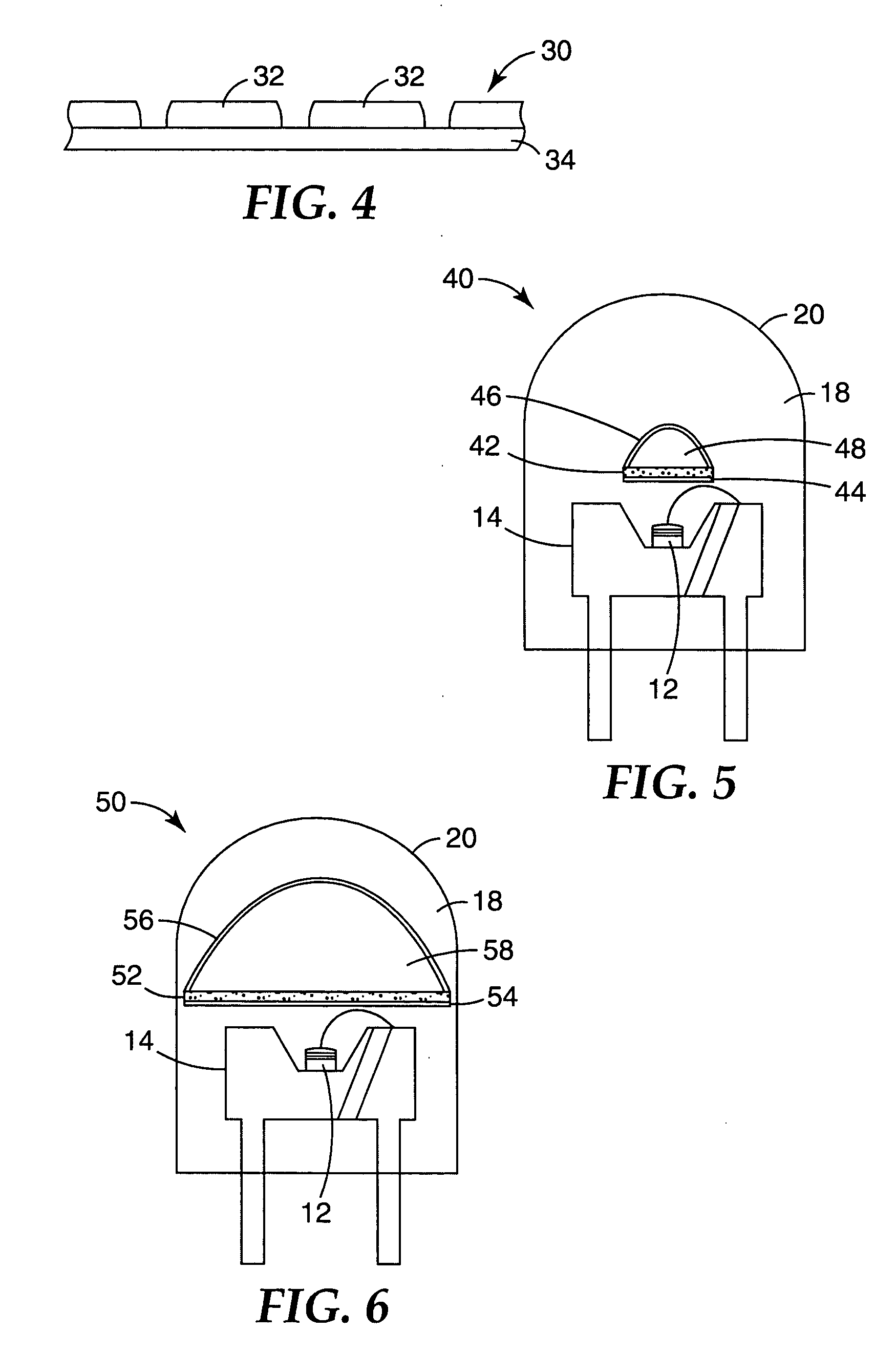 Phosphor based light sources having a non-planar long pass reflector and method of making