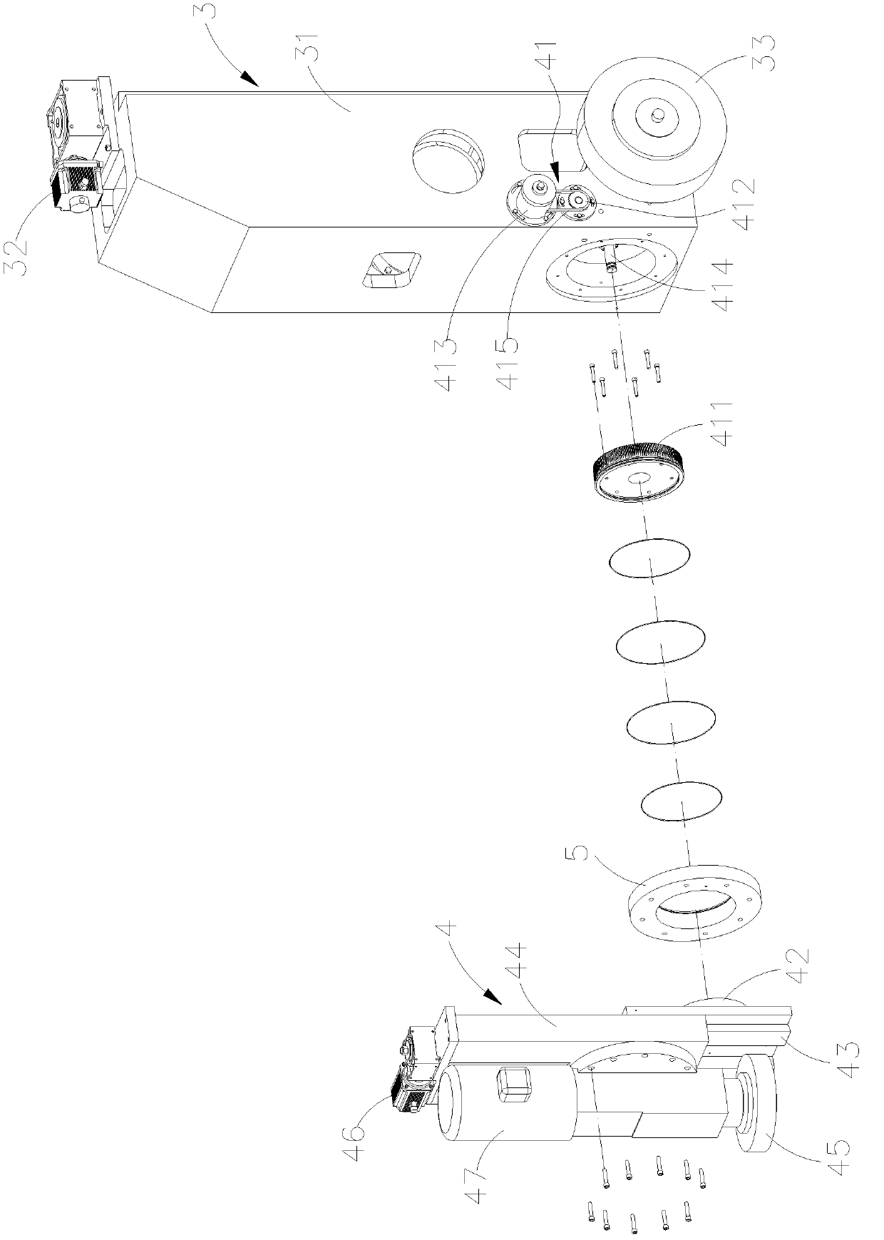 Grinding machine structure with vertical grinding head capable of keeping at fixed position and rotating movably