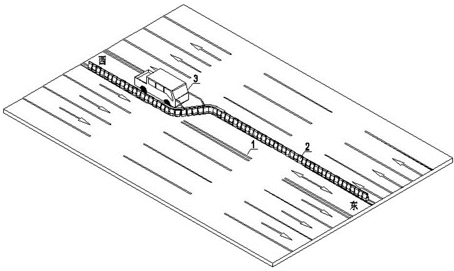 Automatic tidal lane provided with electromagnetic isolation piers