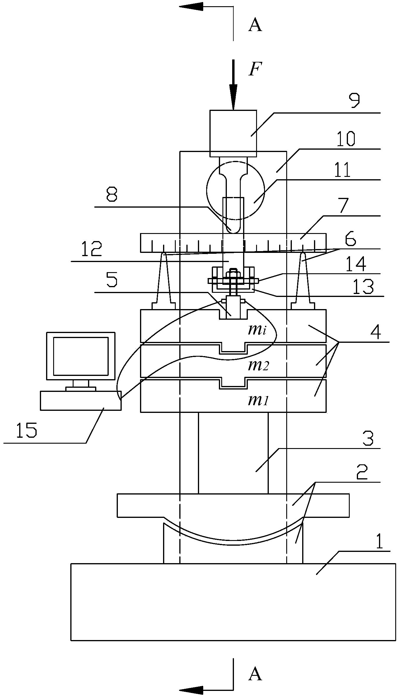 Method and device for testing dynamic stiffness of vibration isolator