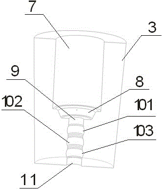 Forming mold and method for ultra-fine grain hollow magnesium alloy profile