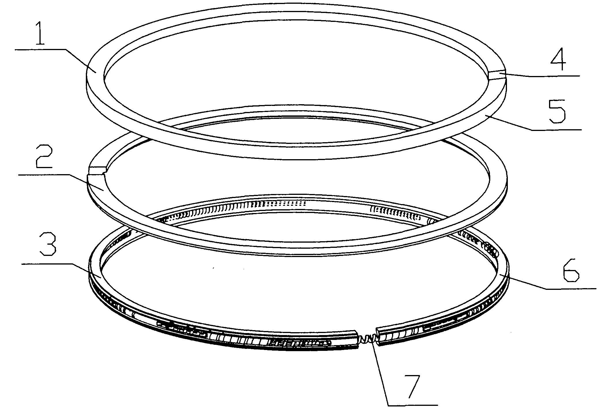Piston ring of chrome-base ceramic composite plating layer