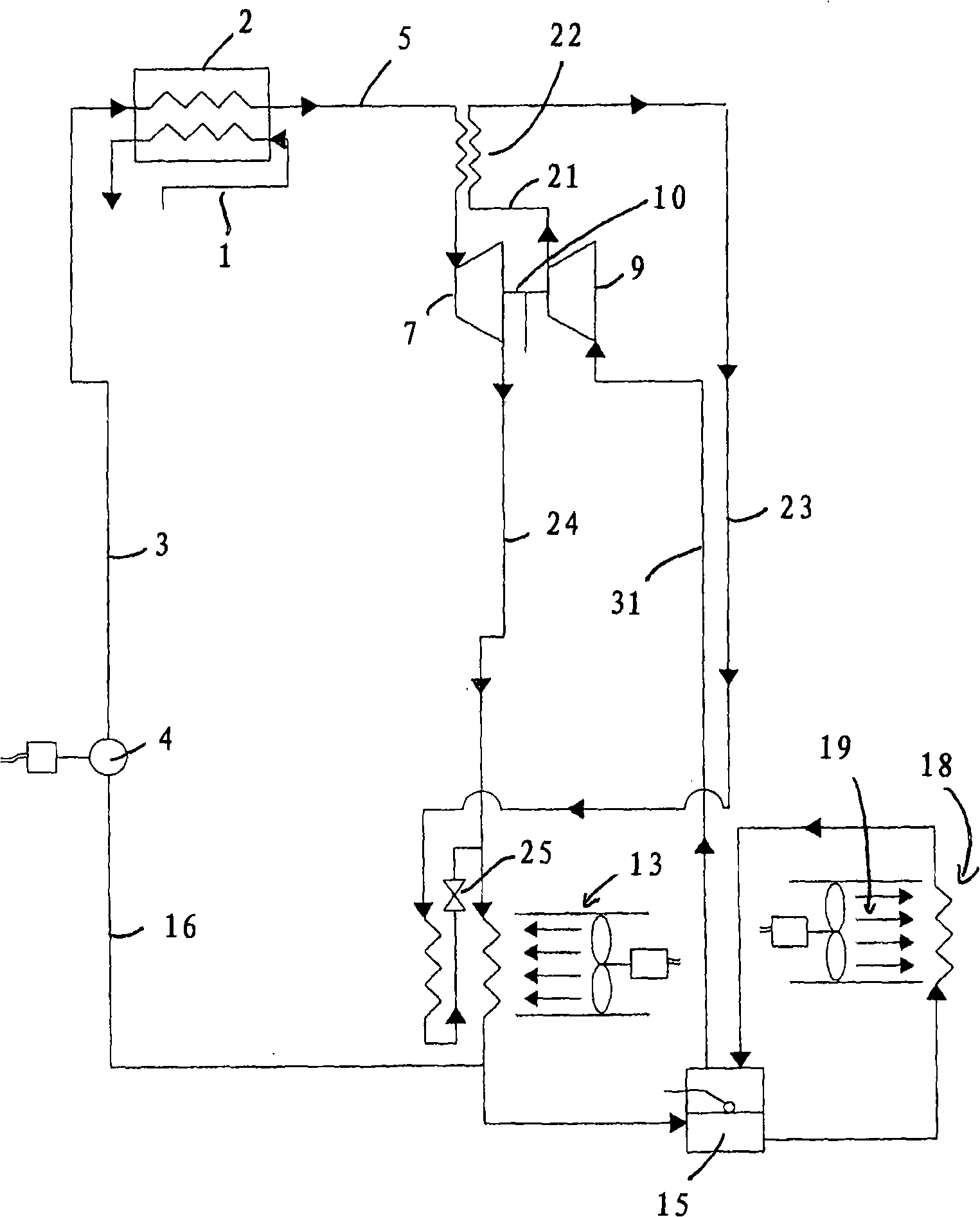 Cooling apparatus for air conditioning and heat pumps