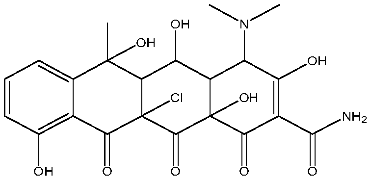 Preparation method of chlorinated oxytetracycline