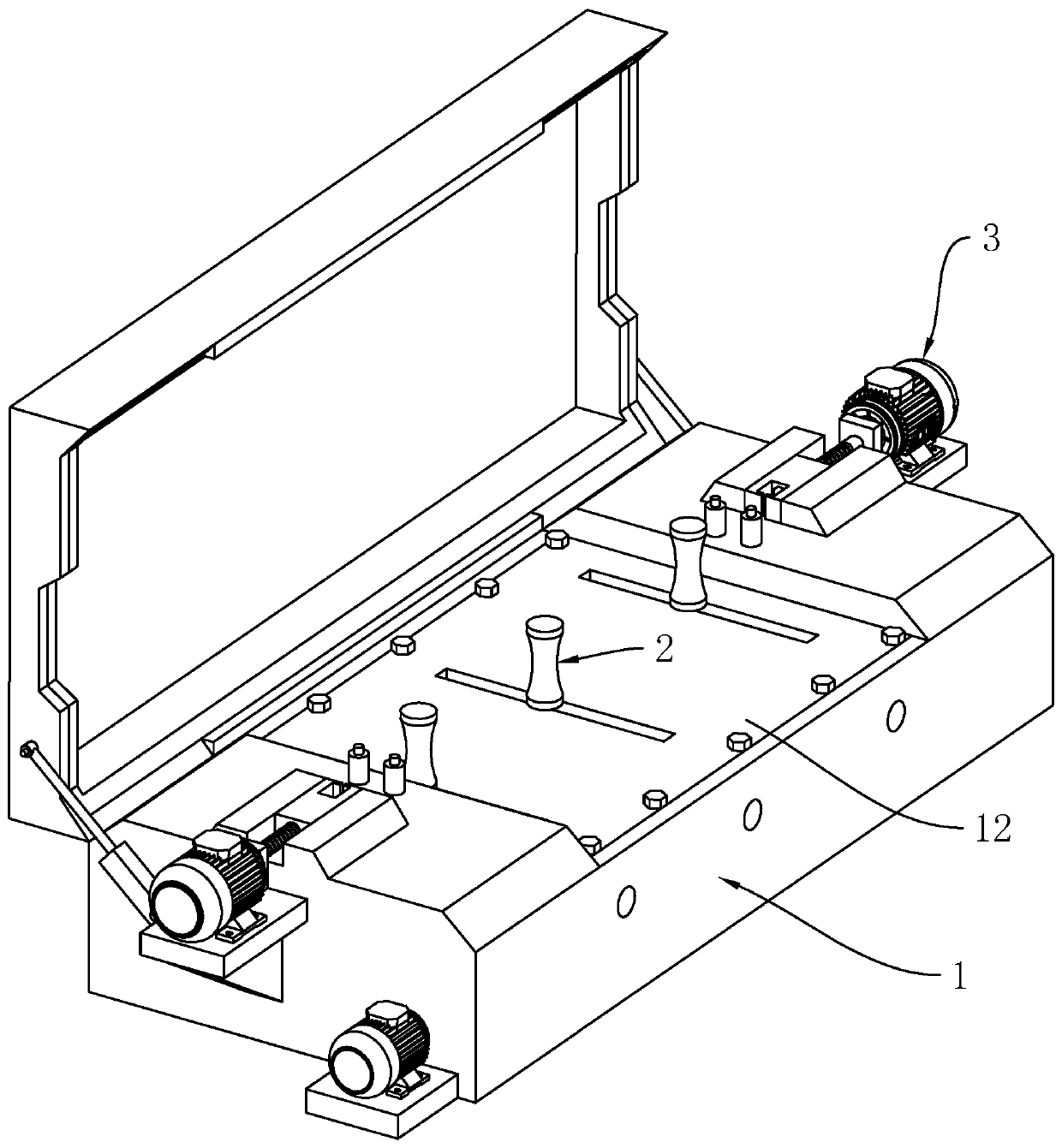 A lifting chain tension testing machine