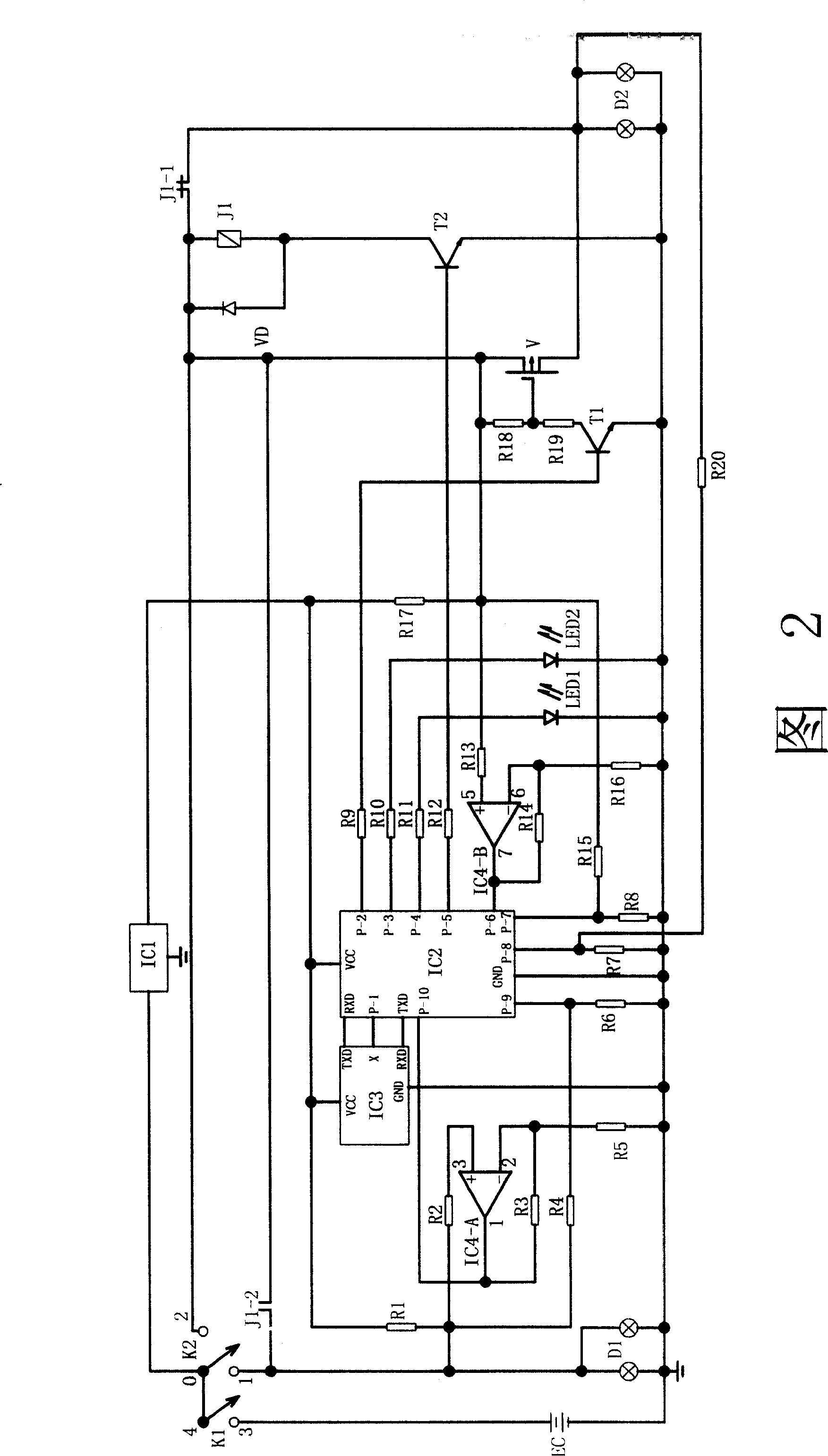 Automatic device for changing light of front headlight of motor vehicle
