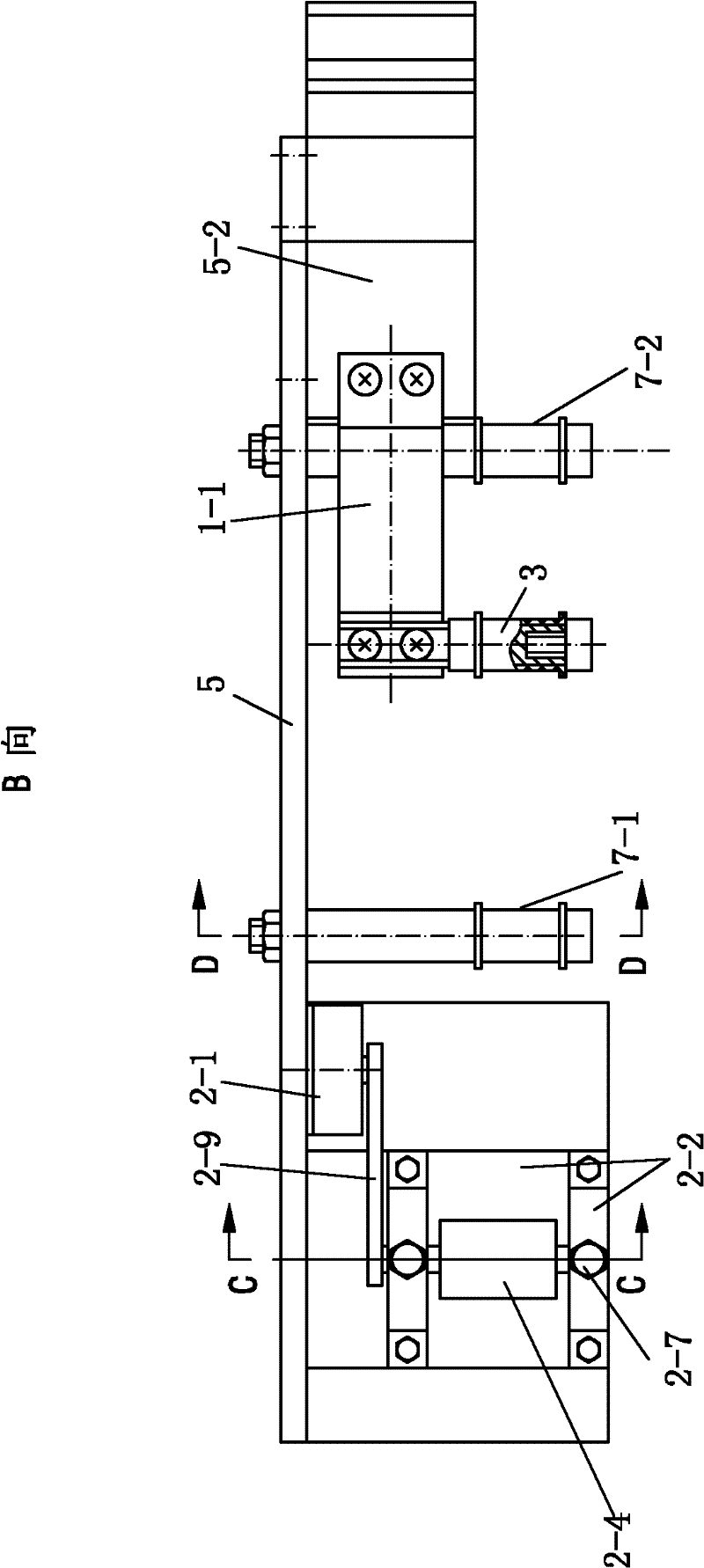 Single-yarn control device of computer type Jacquard warp-knitting machine