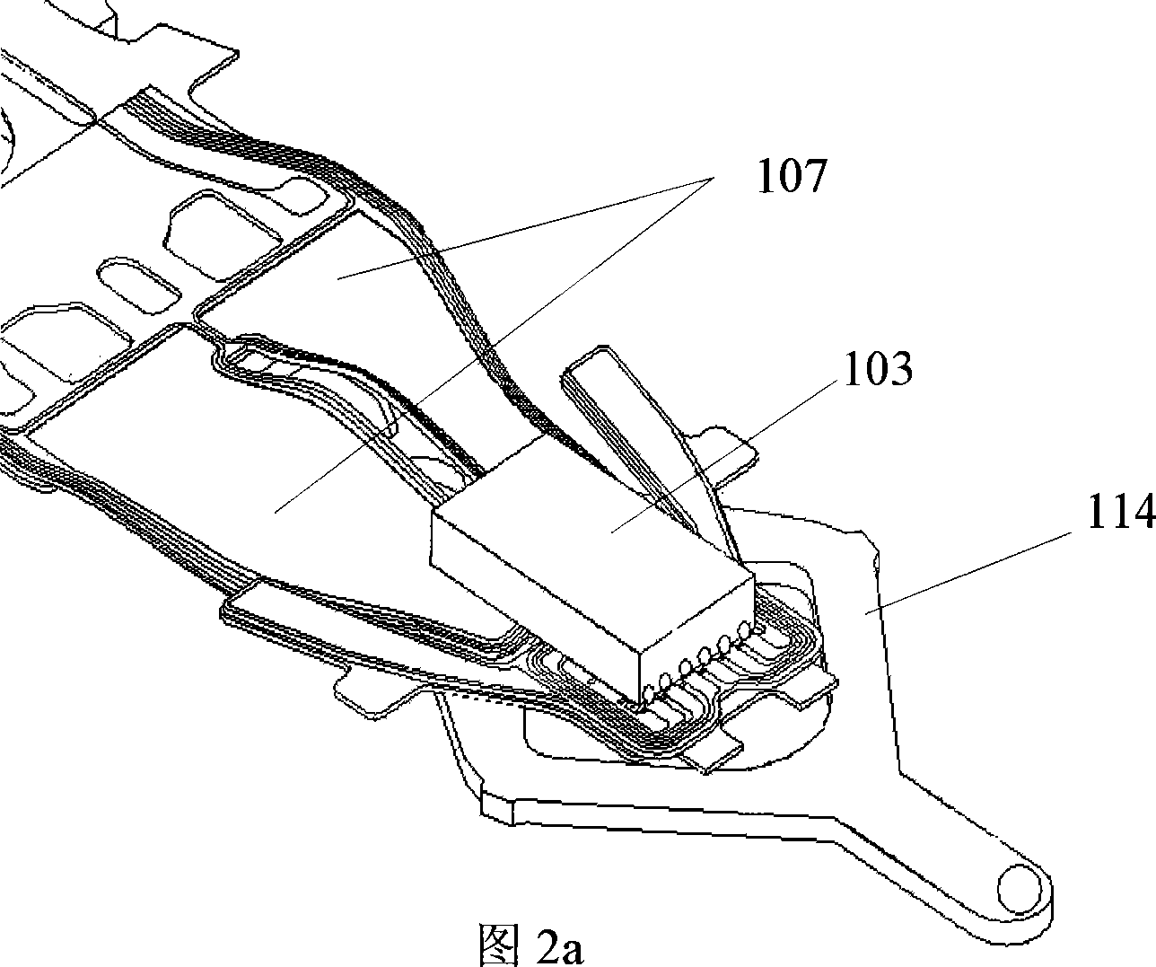 Cantilever member, magnetic head tab combination and disk drive unit