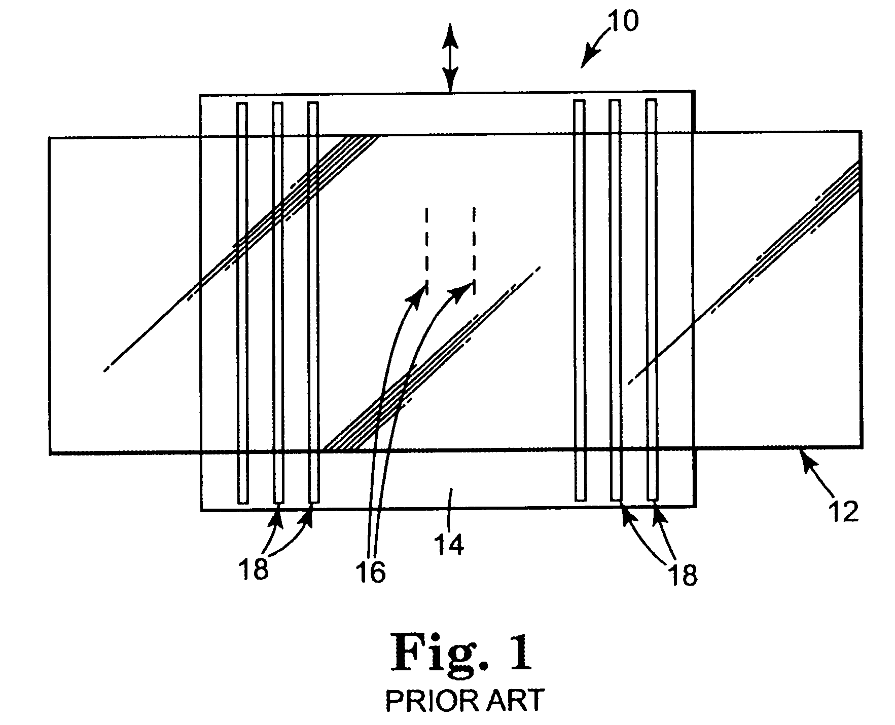 Magnetic tape head assembly with laterally moveable central section