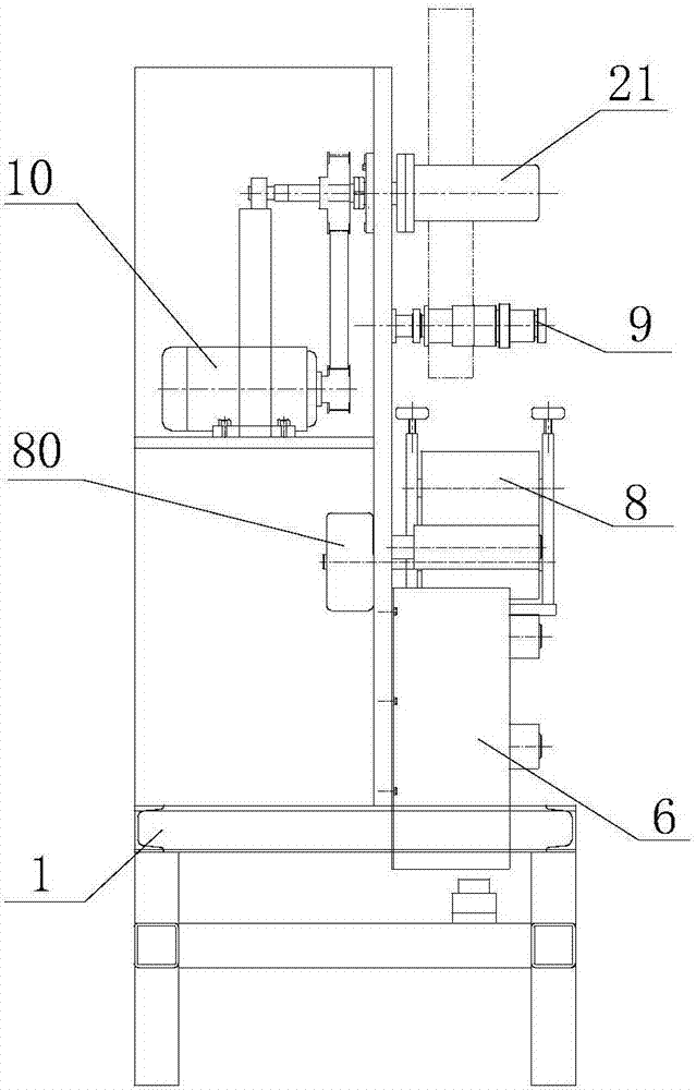 A rewinding device after web cutting