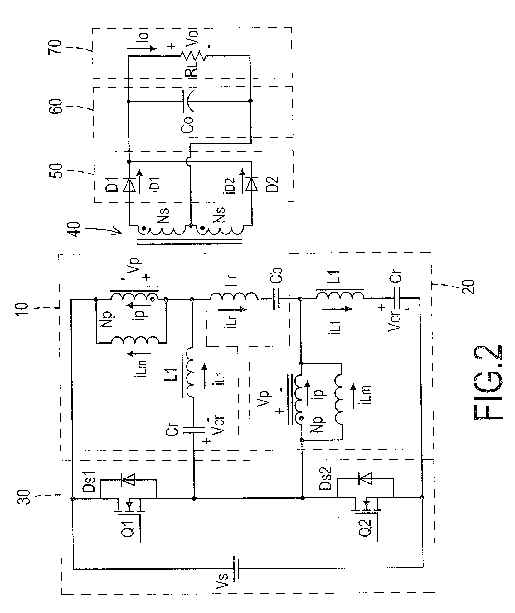 Resonant circuit and resonant power converter with a narrow operating frequency bandwidth