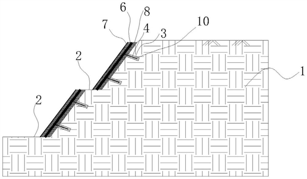 Ecological control method of collapsed hillock based on microbial reinforcement technology