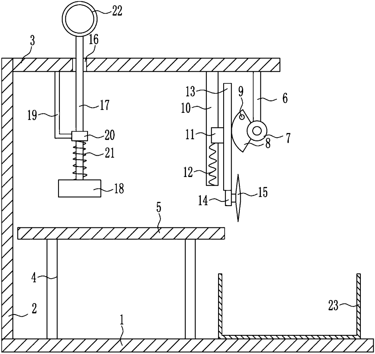 Fire extinguishing pipe cutting device for firefighting