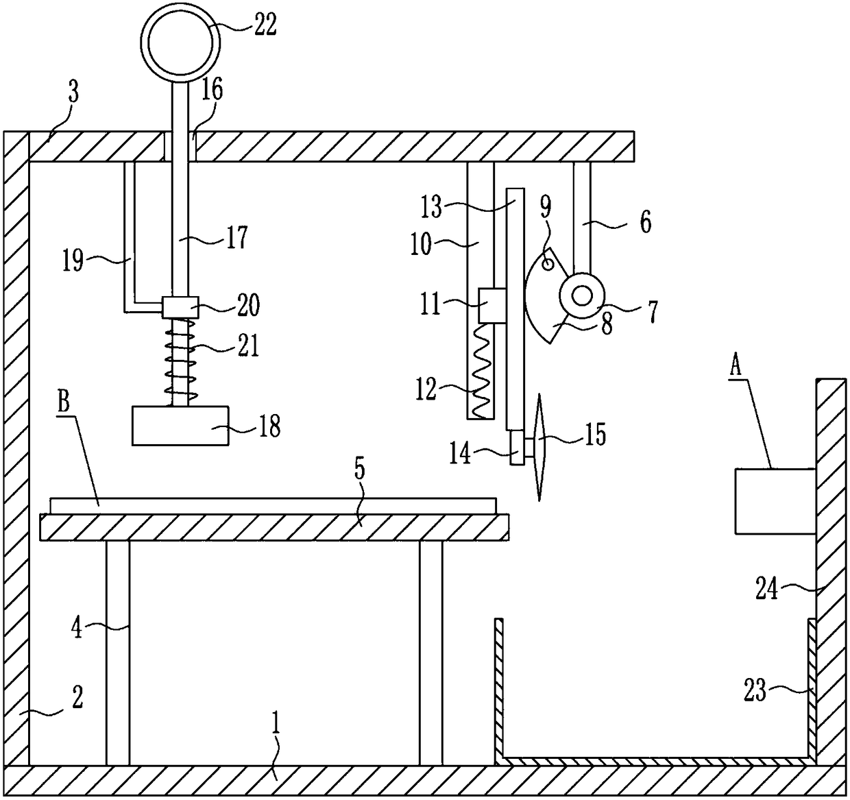 Fire extinguishing pipe cutting device for firefighting