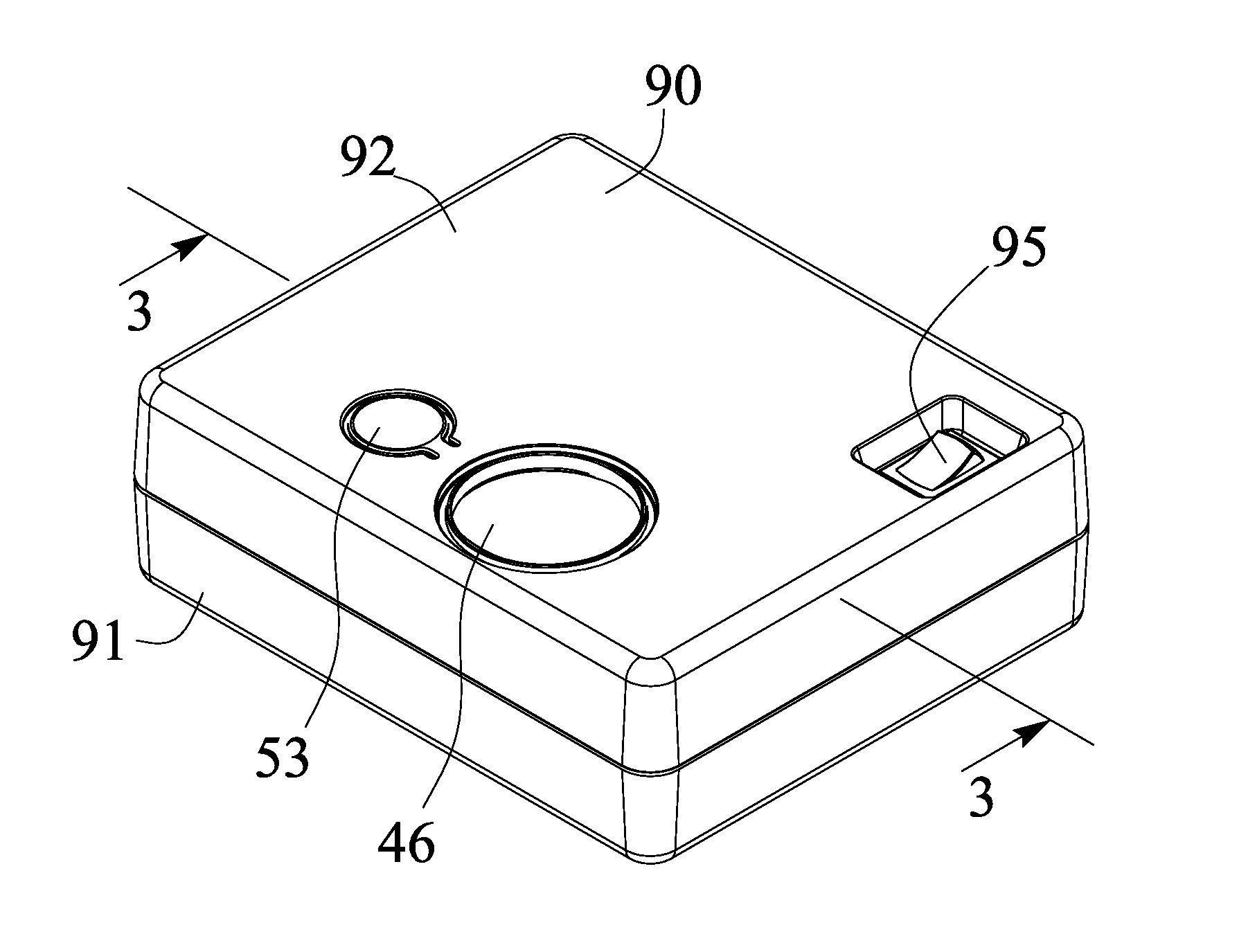 Air compressor having chambered piston head