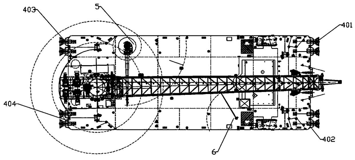 Floating crane ship