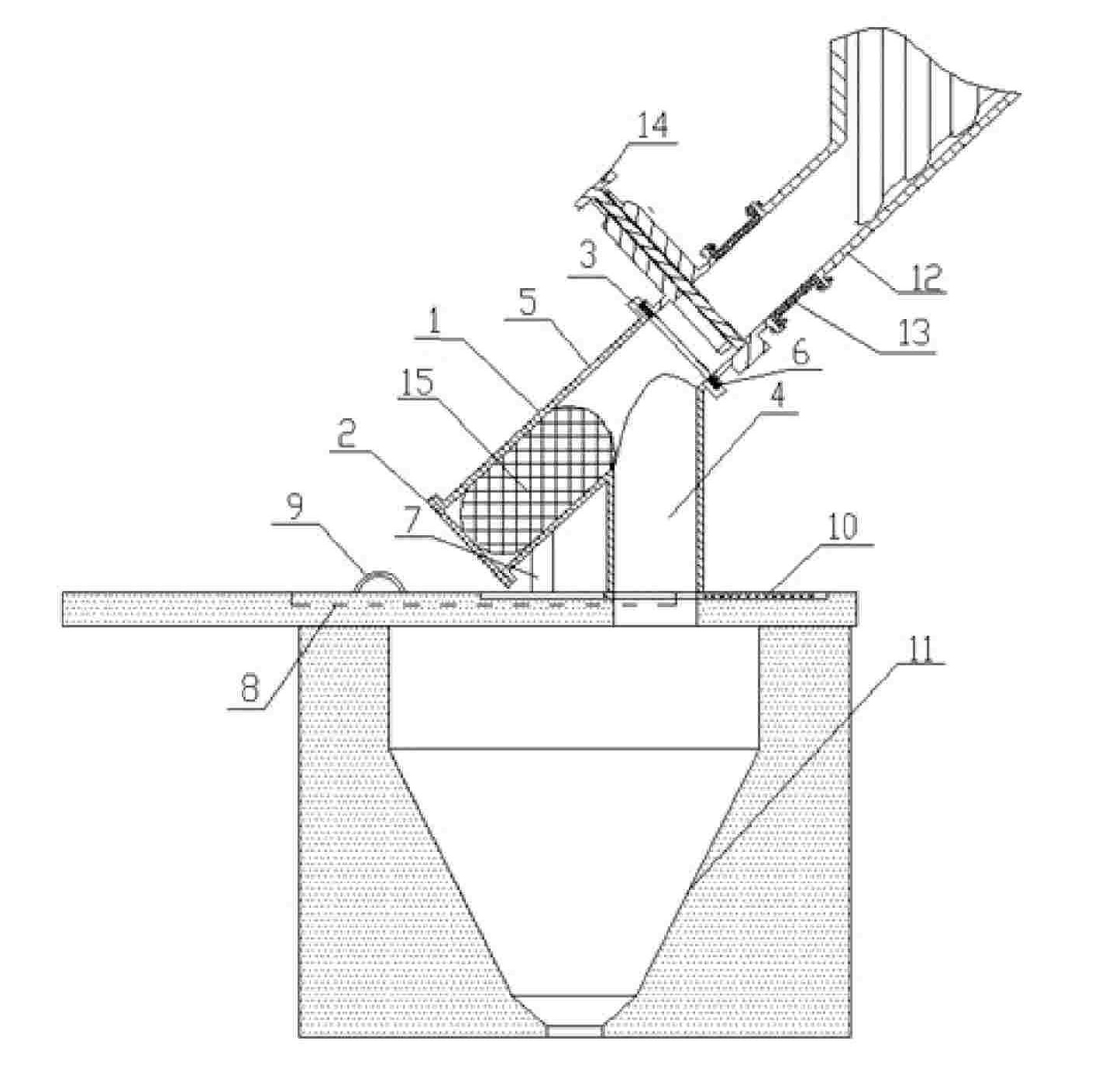 Reductor slag-removing device