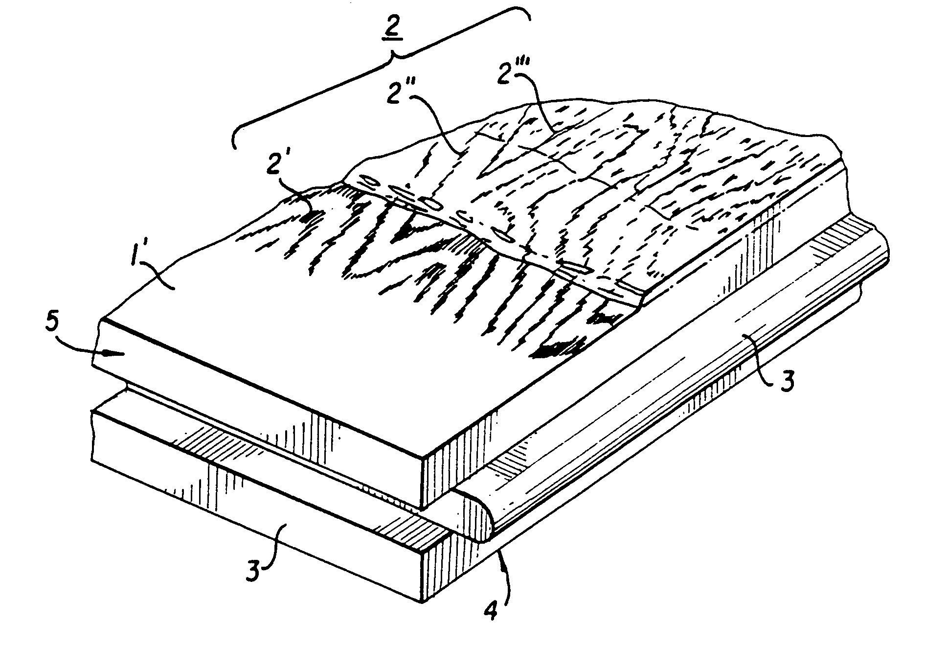 Process for the manufacturing of surface elements with a structured upper surface