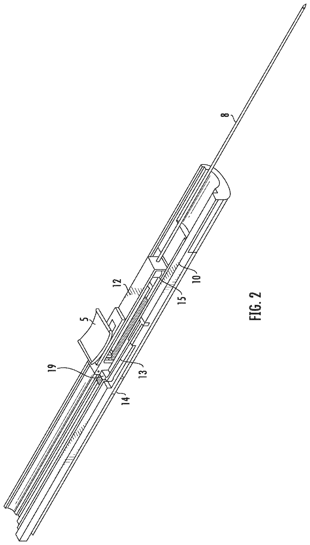 Safety device for retraction of a needle and guidewire for medical procedures and method of use